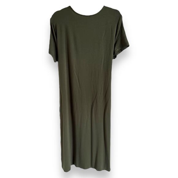 Time and Tru Womens Dress Sz XXL 20 Olive Green Tie Front Knotted Knit NEW - Picture 4 of 6